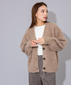 MOHAIR V-NECK CARDIGAN【MANON】