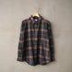 BRUSHED CHECK LOOSE FIT R/C SHT