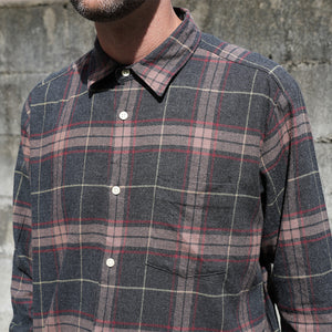 BRUSHED CHECK LOOSE FIT R/C SHT