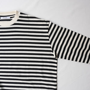 ROUND HEM PIPING L/S BORDER TEE【MANON】