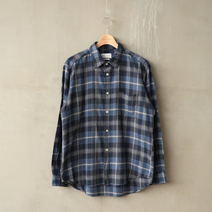 BRUSHED CHECK LOOSE FIT R/C SHT