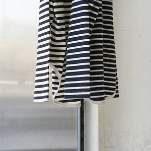 ROUND HEM PIPING L/S BORDER TEE【MANON】