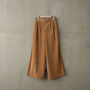 CORDUROY THREE TUCK PANTS【MANON】