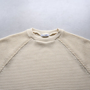 HEAVY WAFFLE RAGLAN SLEEVE OVER TEE【MANON】