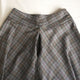 WOOL MIX CHECK FLARE SKIRT【MANON】