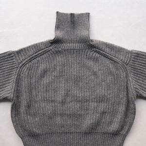 LOW GAUGE HI NECK OVER KNIT【MANON】