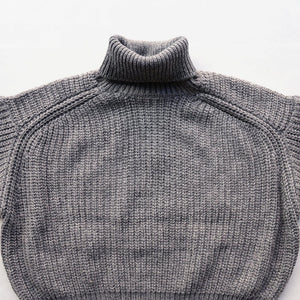 LOW GAUGE HI NECK OVER KNIT【MANON】