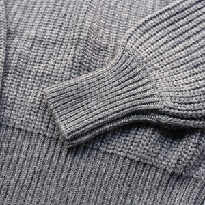 LOW GAUGE HI NECK OVER KNIT【MANON】