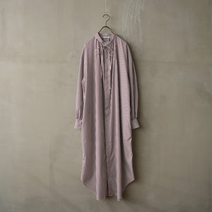 TUCK SLEEVE STRIPE RIBBON ONE PIECE【MANON】