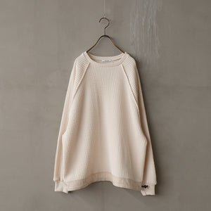 HEAVY WAFFLE RAGLAN SLEEVE OVER TEE【MANON】