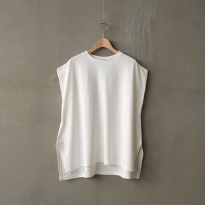 IN TUCK SLEEVE TEE WHITE【MANON】