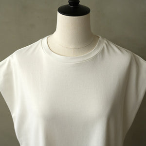 IN TUCK SLEEVE TEE WHITE【MANON】