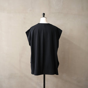 IN TUCK SLEEVE TEE BLACK【MANON】