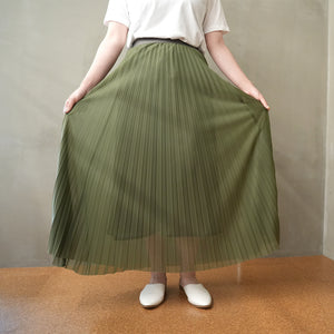 TRICOT PLEATS SKIRT【MANON】