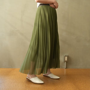 TRICOT PLEATS SKIRT【MANON】