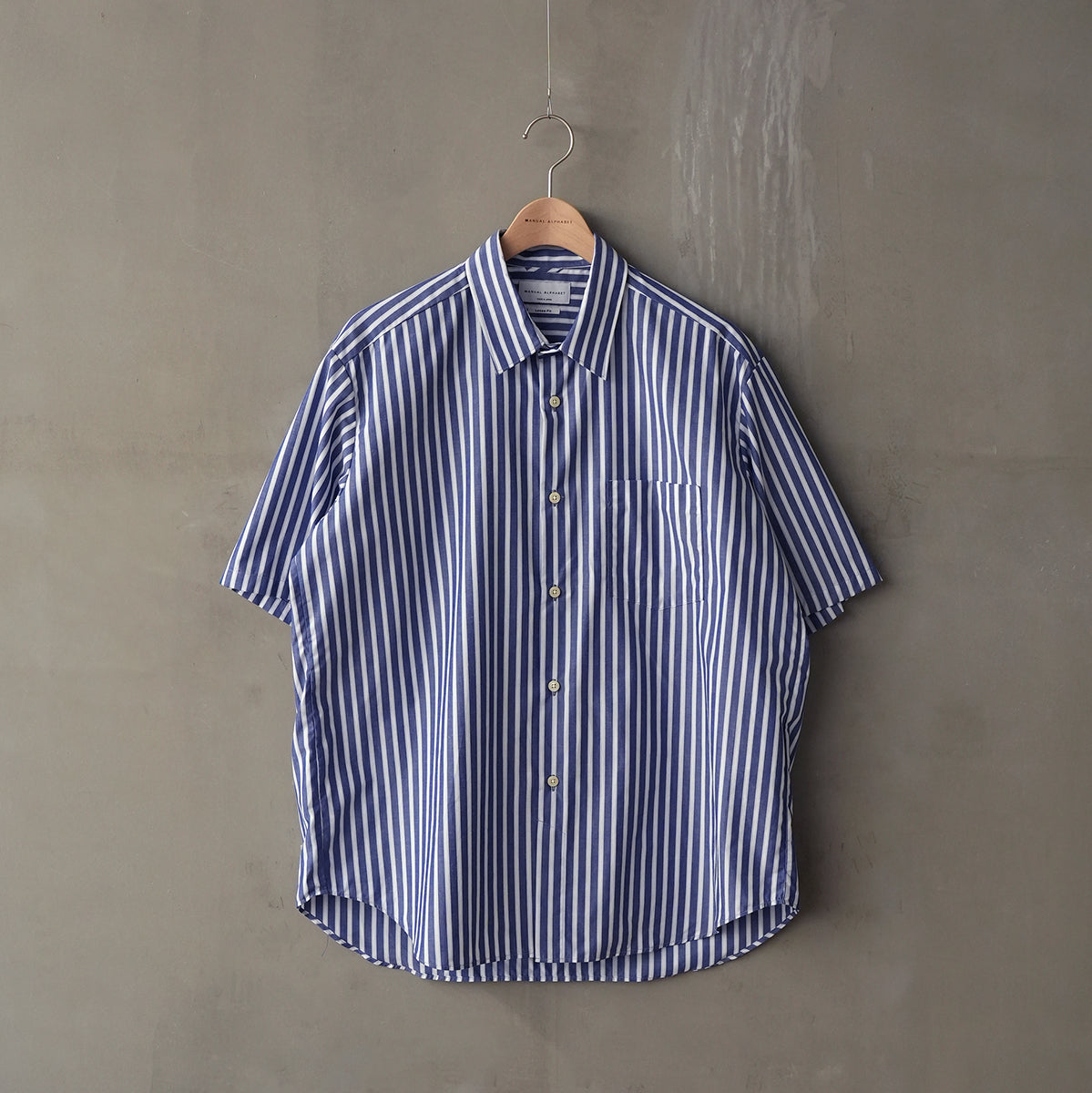 POPLIN STRIPE LOOSE FIT R/C S/S SHT – MANUAL ALPHABET ONLINE STORE