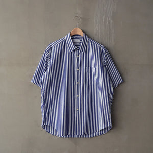 POPLIN STRIPE LOOSE FIT R/C S/S SHT