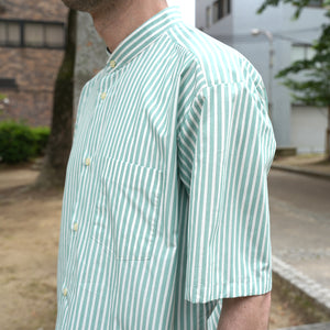 POPLIN STRIPE LOOSE FIT B/C S/S SHT