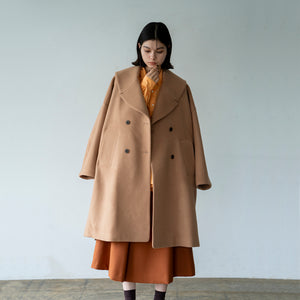 PILE MELTON SHAWL COLLAR  COAT【MANON】