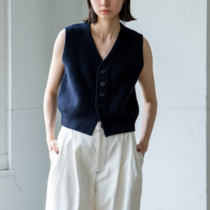 RIB KNIT VEST【MANON】