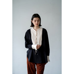 PINTUCK RIBON BLOUSE【MANON】