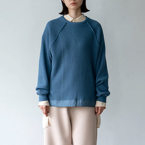 HEAVY WAFFLE RAGLAN SLEEVE OVER TEE【MANON】