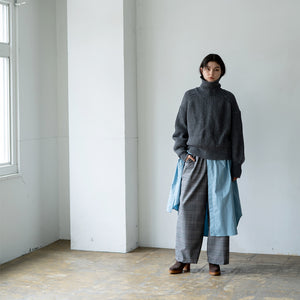 EASY WIDE CHECK PANTS【MANON】