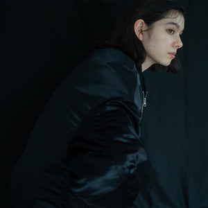 HEAVY SATIN MA-1 FLIGHT JKT【MANON】