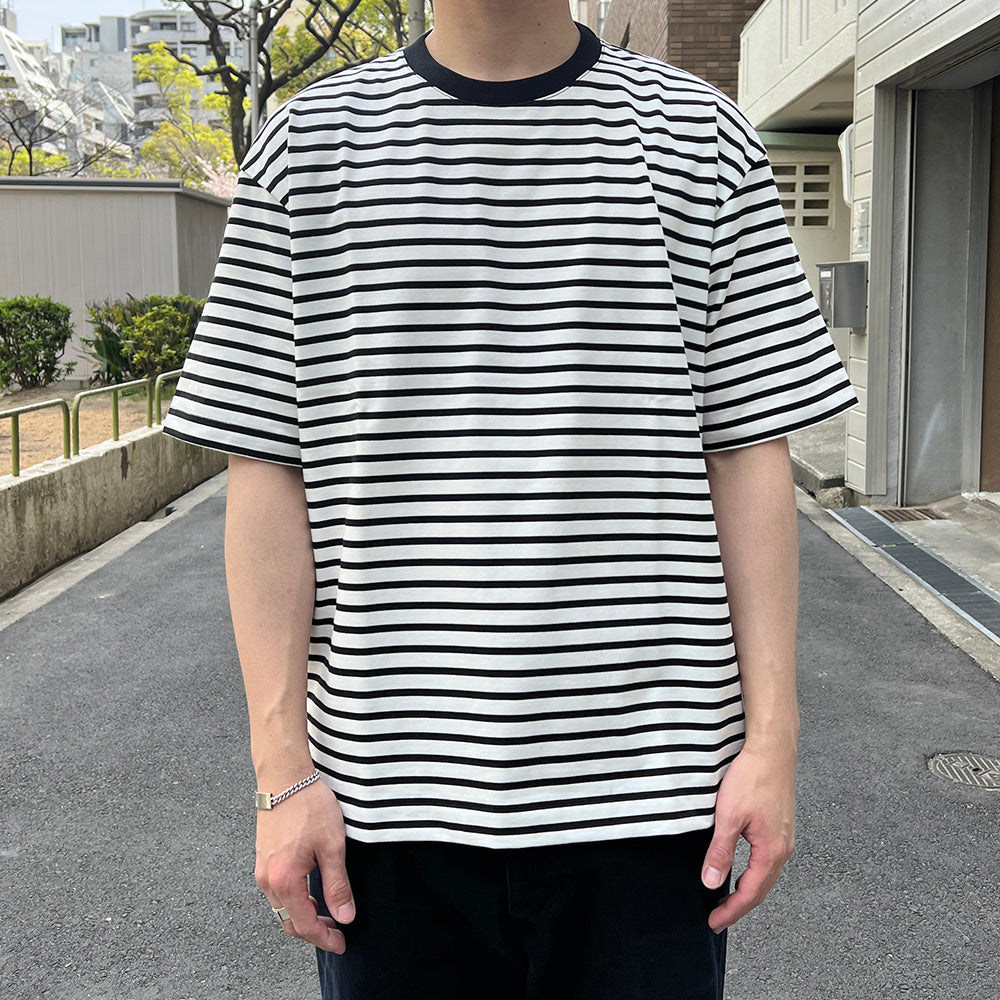 ennoy S/S Border T-Shirt WHITE × BLACK M